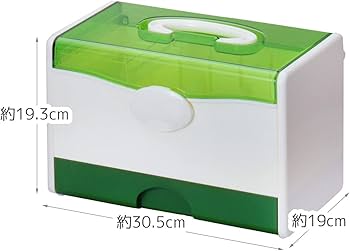 Amazon.co.jp: 錦化成 日本製 救急箱 DX グリーン (30.5×19×19.3cm